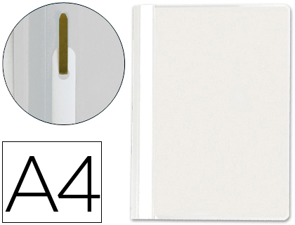 Carpeta dossier fastener Q-Connect A4 PVC blanco